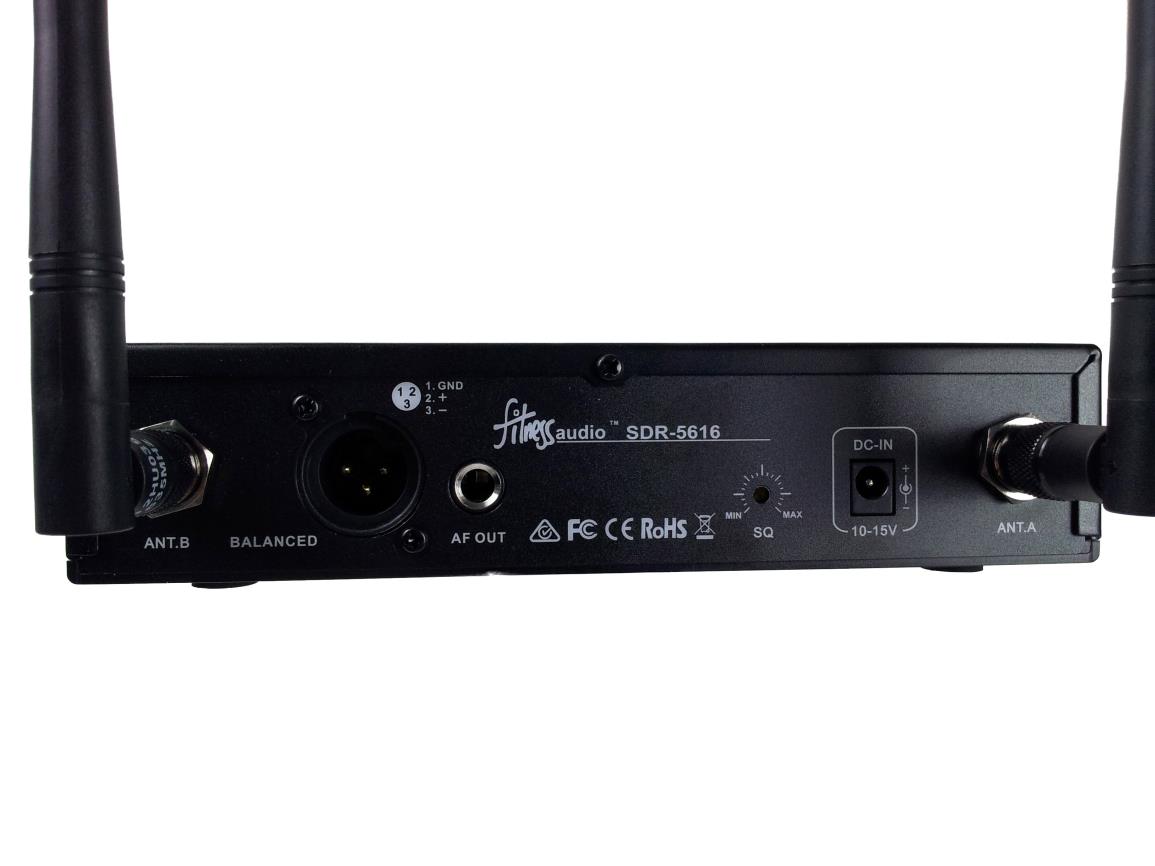Fitness Audio U-series SDR5616 19"ontv. 630mHz. Rotary Dial, without display incl. SM716 w/T3 con. - Afbeelding 3